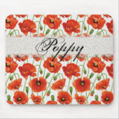 Rote Sommer-Mohnblume Mousepad (Vorne)