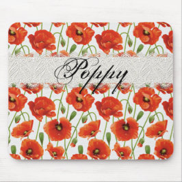 Rote Sommer-Mohnblume Mousepad