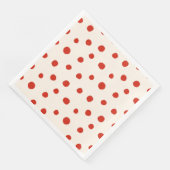 Rote Sommerpunkte Serviette (Ecke)
