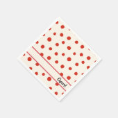 Rote Sommerpunkte Serviette (Ecke)