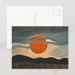 Rote Sonne Arthur Dove Postkarte