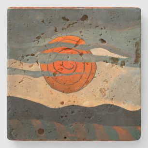 Rote Sonne Arthur Dove Steinuntersetzer