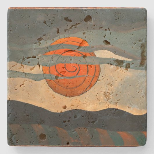 Rote Sonne | Arthur Dove | Steinuntersetzer (Vorderseite)