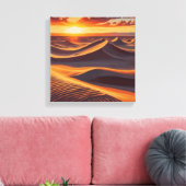 Rote Sonne in dessert Leinwand Poster (Insitu (Wohnzimmer))