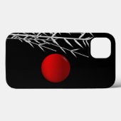 Rote Sonne Schwarz-weiß Zen iPhone 13 Hüllen (Rückseite (Horizontal))