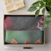 Rote Sonnenblume Grüner Hintergrund Seidenpapier (Geschenk)