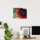 Rote Sonnenblume, Inspirationsempfehlung (groß) Poster (Heimbüro)