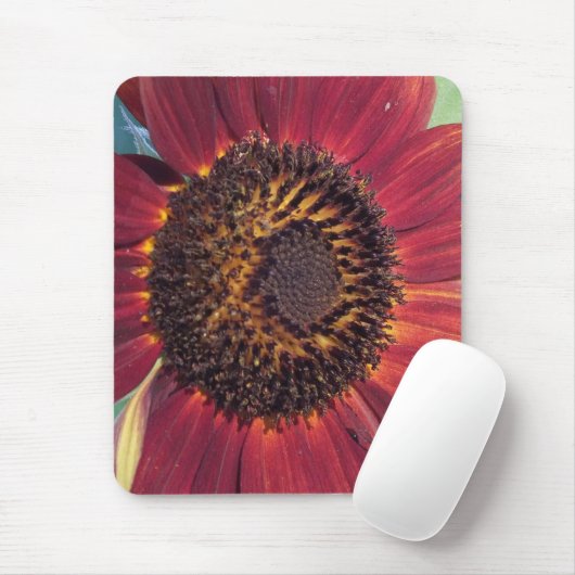 Rote Sonnenblume Mousepad (Mit Mouse)