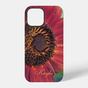 Rote Sonnenblume *personalisieren* iPhone 12 Hülle
