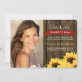 Rote Sonnenblumen Abschluss Ankündigung (Vorderseite)