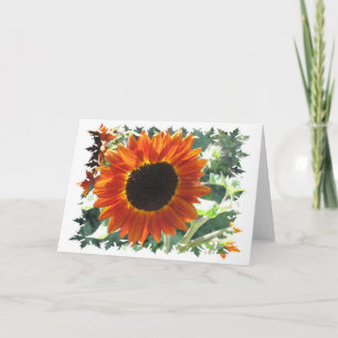 Rote Sonnenblumen Grußkarte Karte