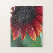 Rote Sonnenblumenblätter und Regenfälle Puzzle (Vertikal)