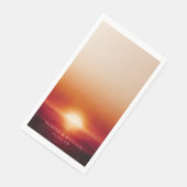 Rote Sonnenuntergangshochzeit Serviette (Ecke)