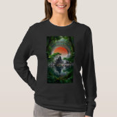 Rote Sonnenwald-Landschaft Langarm T-Shirt (Vorderseite)