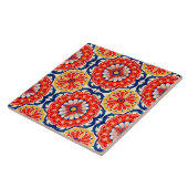 Rote spanische Blumen-Keramik-Foto-Fliese Fliese (Seite)