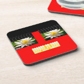 Rote Spaß-Untersetzer Getränkeuntersetzer (Linke Seite)