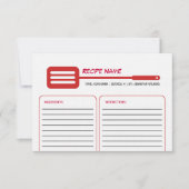 Rote Spatula Rezept Karte (Vorderseite)