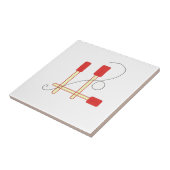 Rote Spatulas Fliese (Seite)