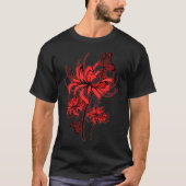 Rote Spider Lily T-Shirt (Vorderseite)