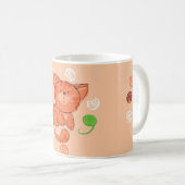 Rote Spielzeugkatze, nahtlos Kaffeetasse (VorderseiteRechts)