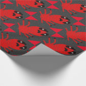 Rote Spinne Braun Wandmalerei, Kunst von Kindern:) Geschenkpapier (Ecke)