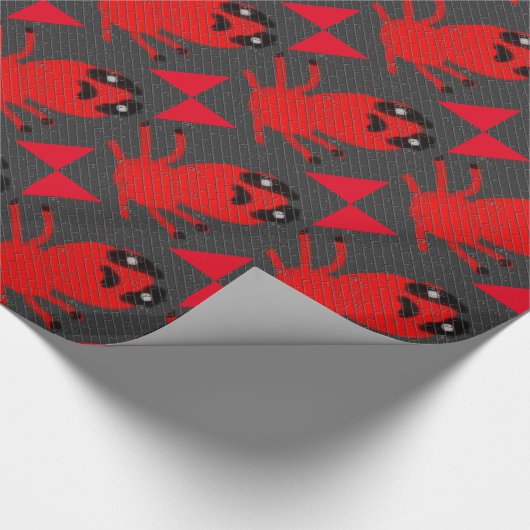 Rote Spinne Braun Wandmalerei, Kunst von Kindern:) Geschenkpapier (Ecke)