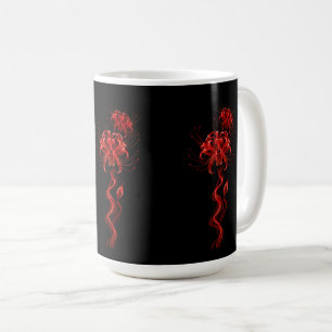 Rote Spinne Lilie – Tasse, Becher Japanische Blume Kaffeetasse