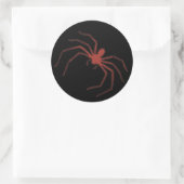 Rote Spinne Runder Aufkleber (Tasche)