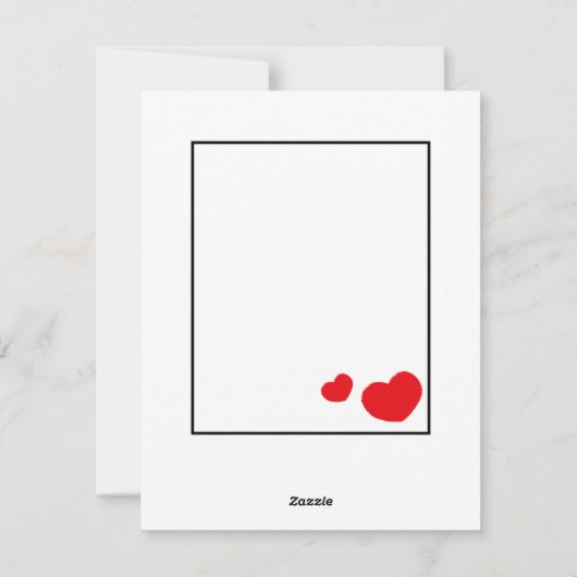 Rote Spinnen Feiertagskarte (Rückseite)