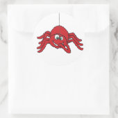 Rote Spinnenkindersticker Runder Aufkleber (Tasche)