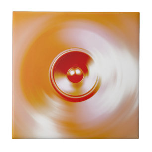 Rote Spinnmusik-Lautsprecher Fliese
