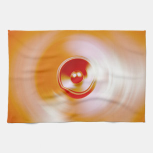 Rote Spinnmusik-Lautsprecher Geschirrtuch