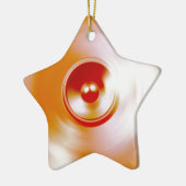 Rote Spinnmusik-Lautsprecher Keramik Ornament (Links)