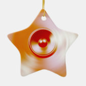 Rote Spinnmusik-Lautsprecher Keramik Ornament (Hinten)