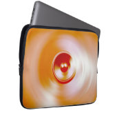 Rote Spinnmusik-Lautsprecher Laptopschutzhülle (Vorne Rechts)