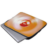 Rote Spinnmusik-Lautsprecher Laptopschutzhülle (Vorne Knopf)