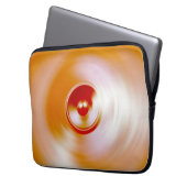 Rote Spinnmusik-Lautsprecher Laptopschutzhülle (Vorderseite Links)