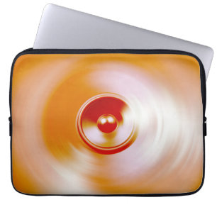 Rote Spinnmusik-Lautsprecher Laptopschutzhülle