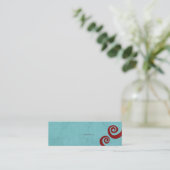 Rote Spirale bedrückte handgefertigte Visitenkarte (Stehend Vorderseite)