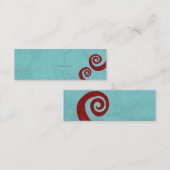 Rote Spirale bedrückte handgefertigte Visitenkarte (Vorne/Hinten)