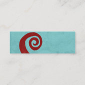 Rote Spirale bedrückte handgefertigte Visitenkarte (Rückseite)