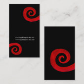 Rote Spirale bedrückte handgefertigte Visitenkarte (Vorne/Hinten)