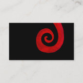 Rote Spirale bedrückte handgefertigte Visitenkarte (Rückseite)