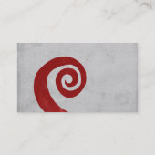 Rote Spirale bedrückte handgefertigte Visitenkarte (Rückseite)