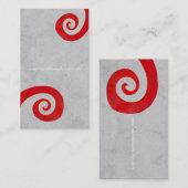 Rote Spirale bedrückte handgefertigte Visitenkarte (Vorne/Hinten)