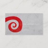 Rote Spirale bedrückte handgefertigte Visitenkarte (Rückseite)