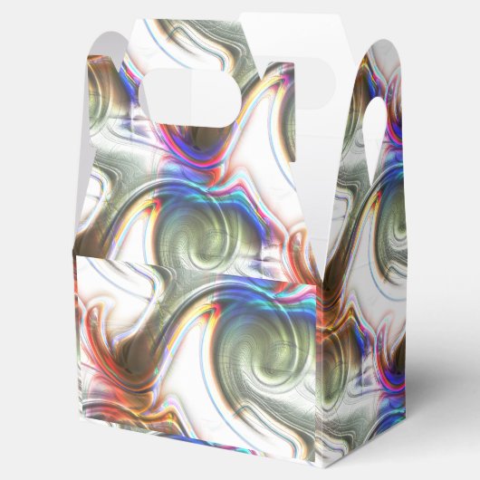 Rote Spirale mit gekratztem, undurchsichtigem Meta Geschenkschachtel (Geöffnet)