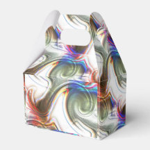 Rote Spirale mit gekratztem, undurchsichtigem Meta