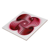 Rote Spiralenform Fliese (Seite)