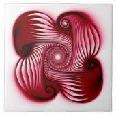Rote Spiralform Fliese (Vorderseite)